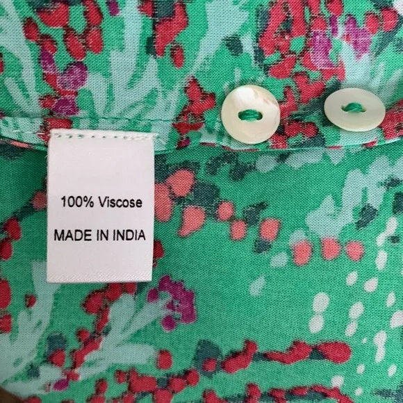 Banjanan Green Floral Blouse - Picture 11 of 11